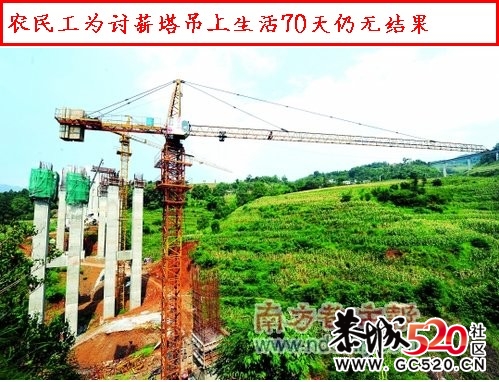 农民工为讨薪塔吊上生活70天仍无结果613 / 作者:四渡赤水 / 帖子ID:5717