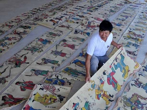 恭城一农民135米土布临摹《梅山图》295 / 作者:茶城路人 / 帖子ID:54265