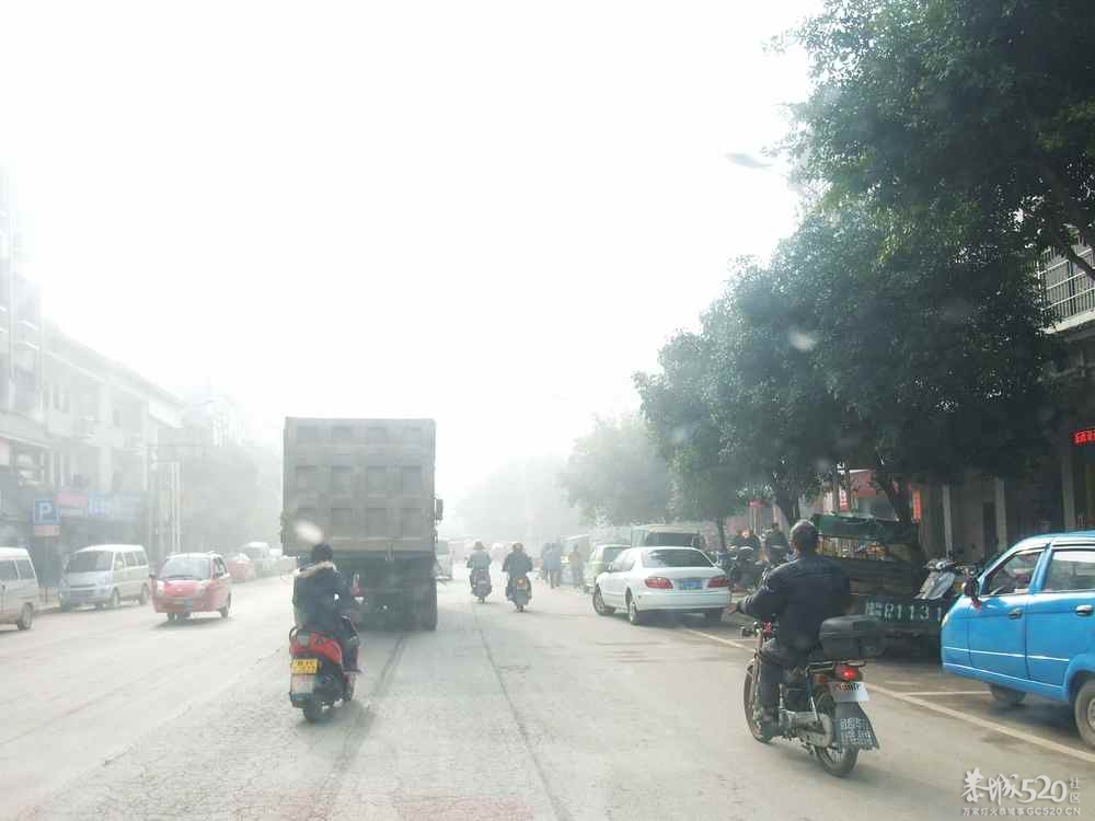 今天上午恭城一遍雾蒙蒙的，能见度大约200米左右。980 / 作者:山野图夫 / 帖子ID:60128