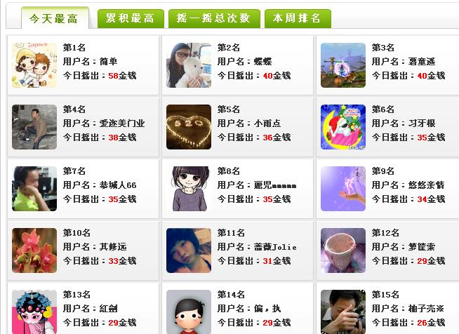 今天人品大爆发，第一次摇上50的559 / 作者:简单 / 帖子ID:92977