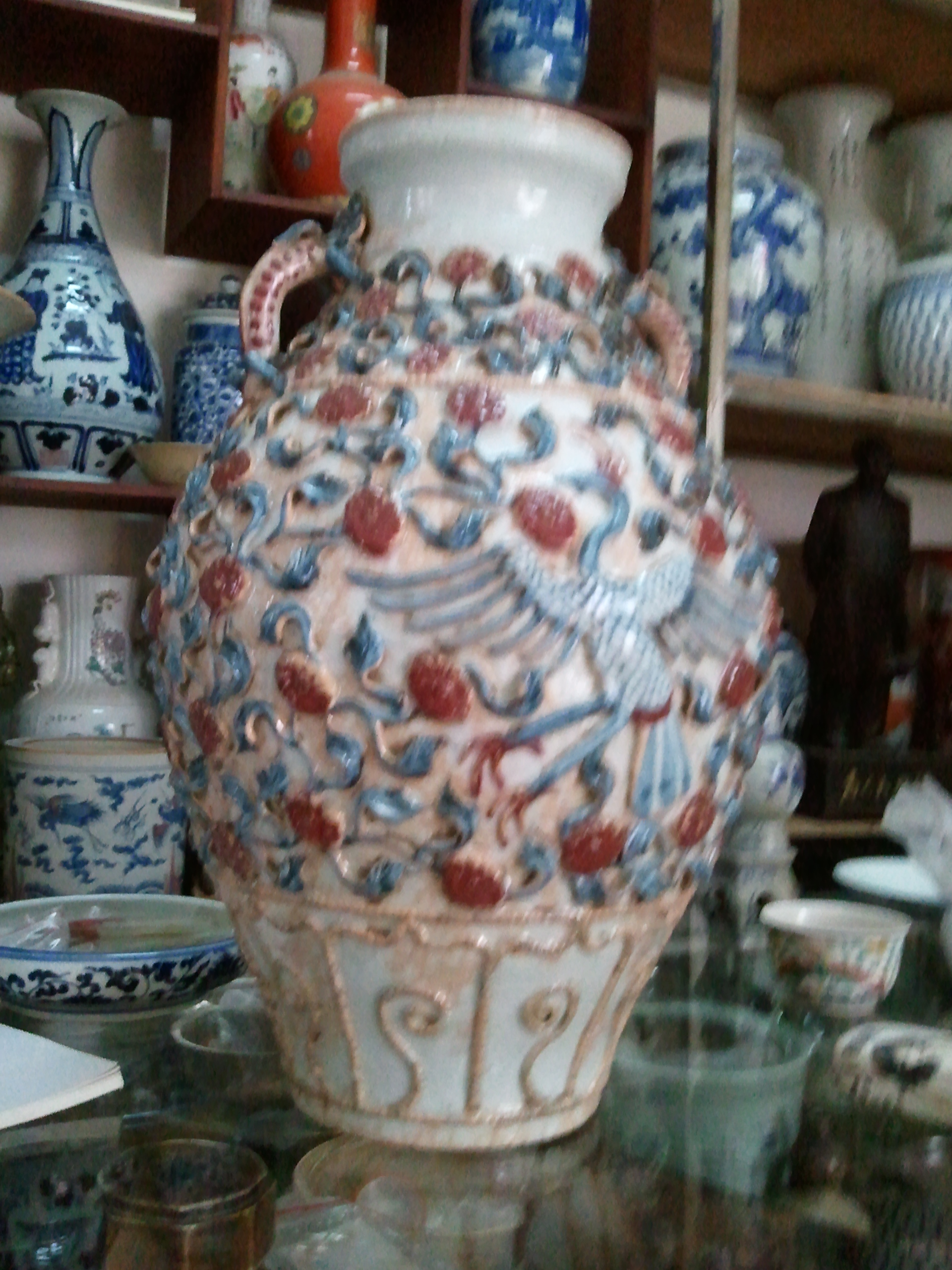 玩物莫丧志——双耳仙鹤浮纹花瓶359 / 作者:可可 / 帖子ID:94200