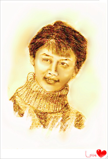 我的涂鸦——上了点年纪的街上人，是不是觉得她有些眼熟？385 / 作者:可可 / 帖子ID:94854