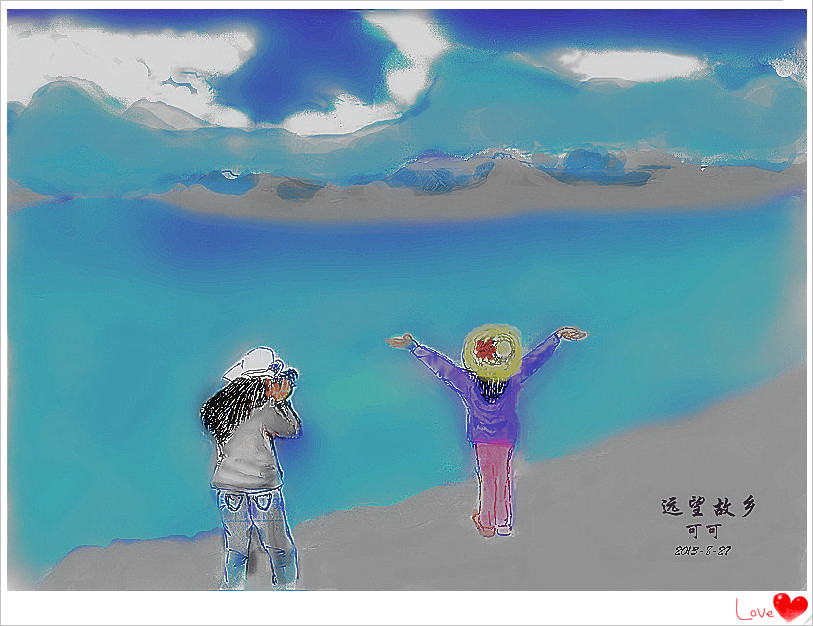 我的涂鸦——眺望故乡506 / 作者:可可 / 帖子ID:95426