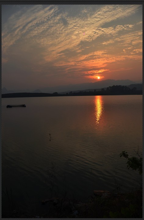 水库的夕阳第一次拍。。4 / 作者:星想事成 / 帖子ID:97348