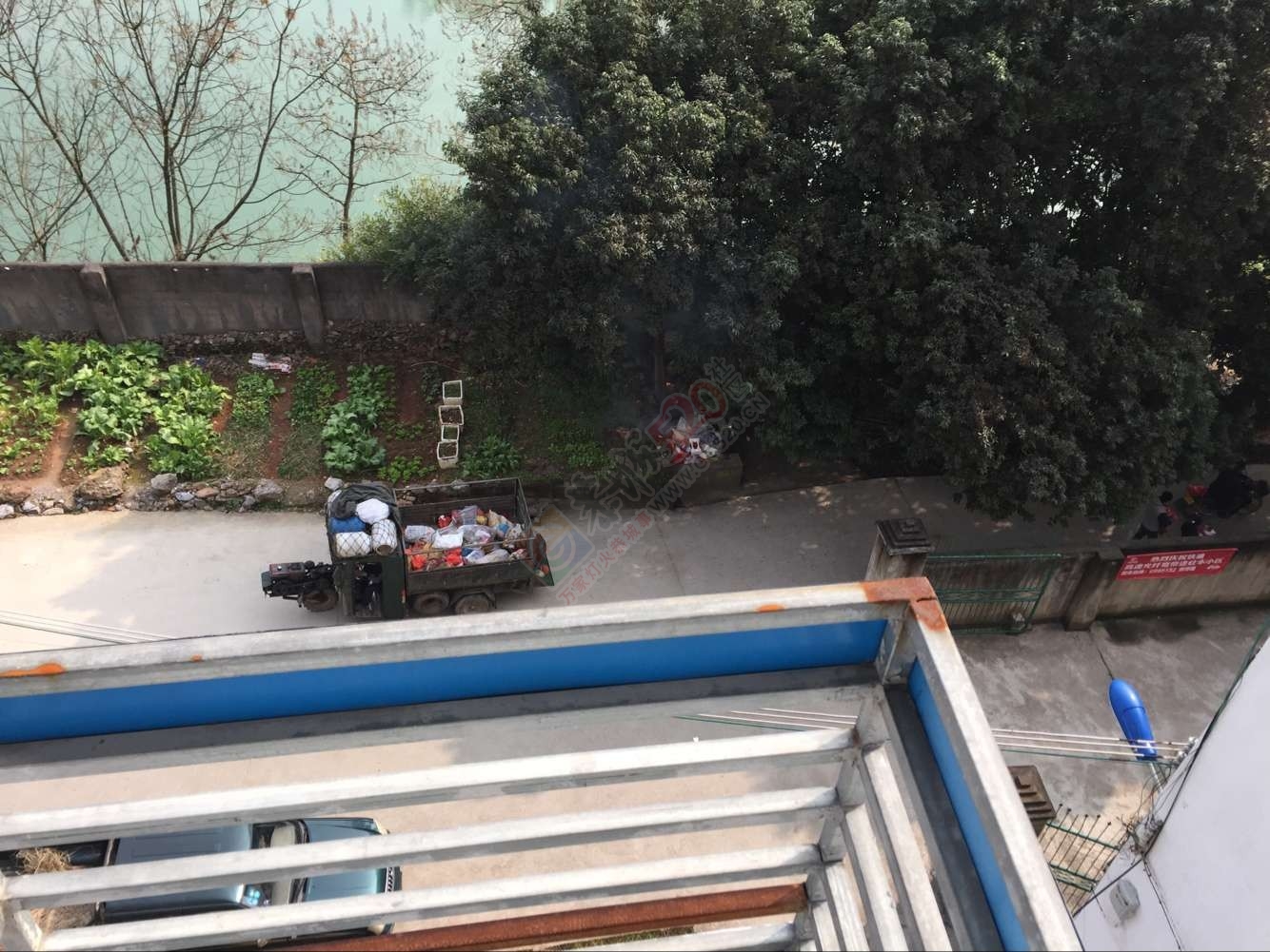 环卫工人小区下点火焚烧垃圾，恶臭满天617 / 作者:地道 / 帖子ID:163182