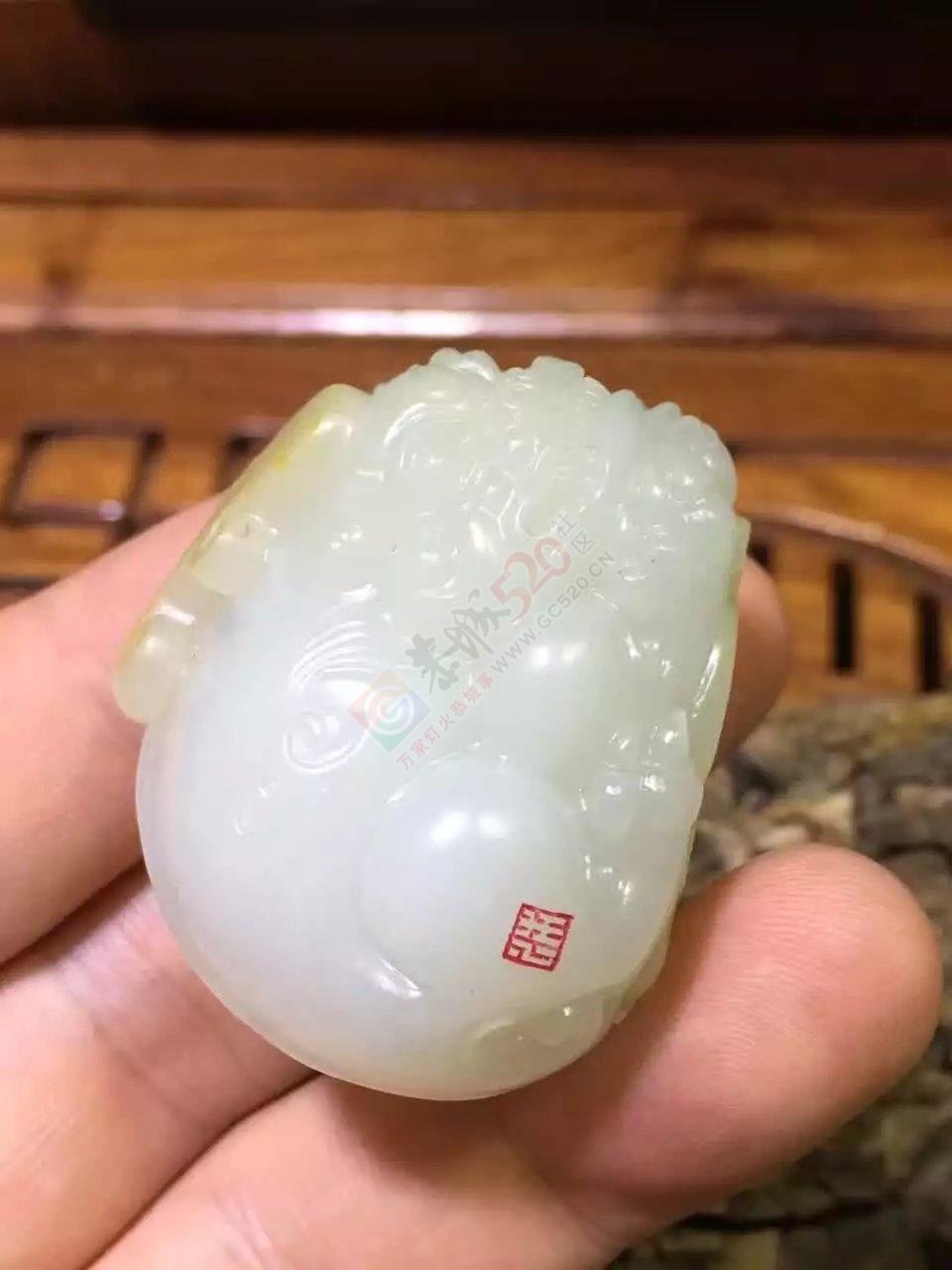 新疆和田白玉籽料貔貅232 / 作者:错了_Zfm79 / 帖子ID:176064