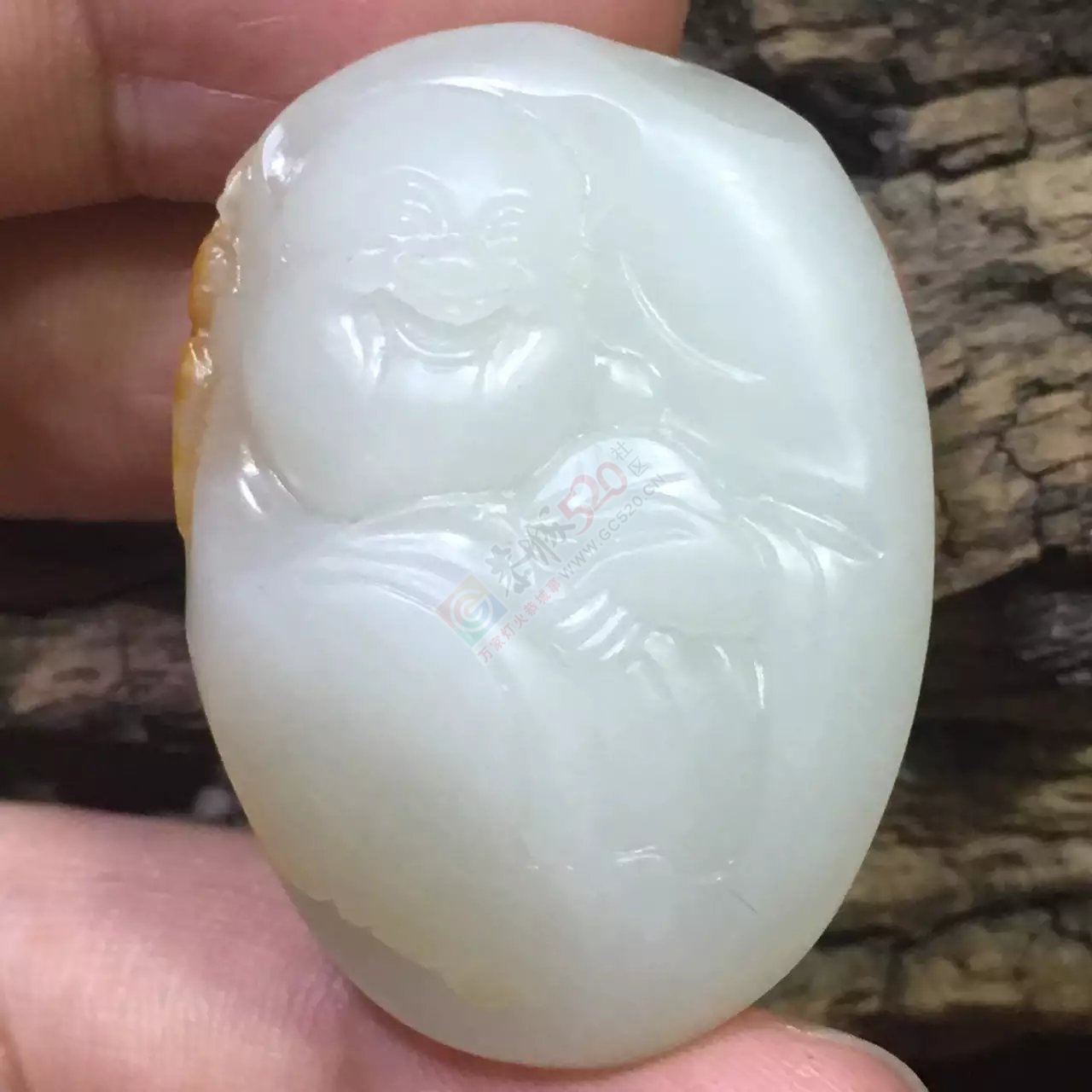 新疆和田玉籽料千年红皮弥勒佛382 / 作者:错了_Zfm79 / 帖子ID:176103
