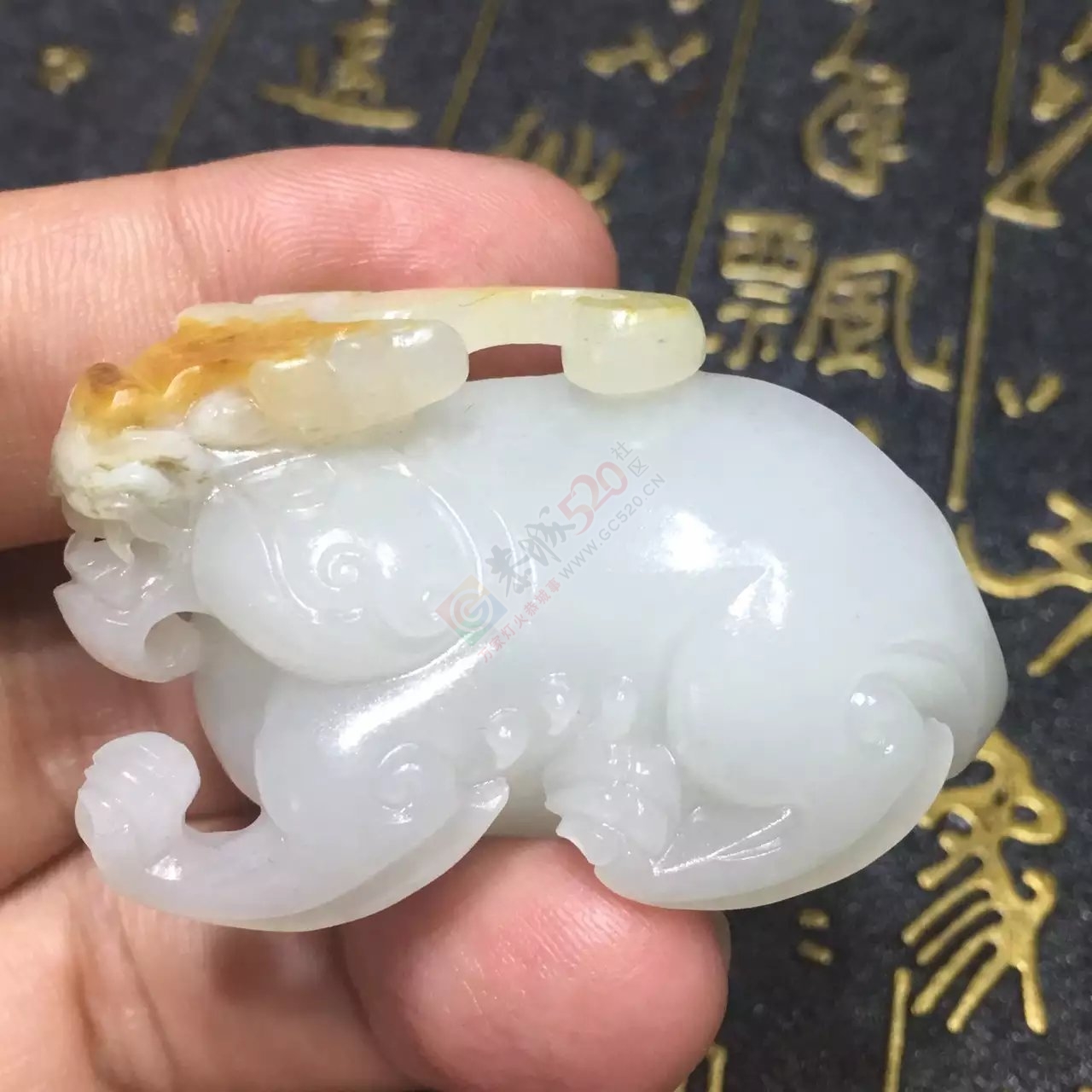 新疆和田玉籽料立体貔貅410 / 作者:错了0227 / 帖子ID:176396