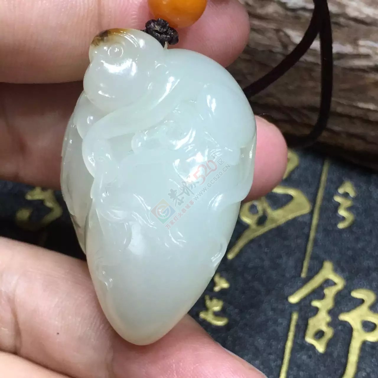 新疆和田玉籽料灵猴献寿456 / 作者:错了0227 / 帖子ID:176634