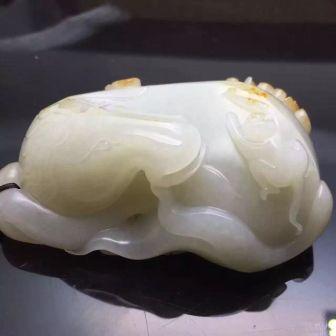 转让125g新疆和田玉籽料作品——马上封侯918 / 作者:晚霞行千里 / 帖子ID:177280