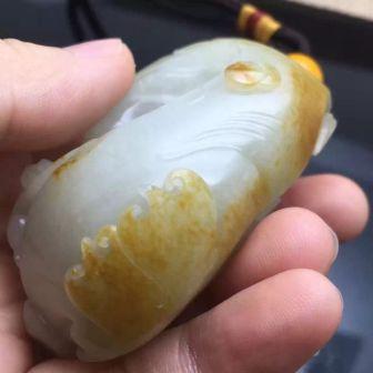 转让125g新疆和田玉籽料作品——马上封侯454 / 作者:晚霞行千里 / 帖子ID:177280