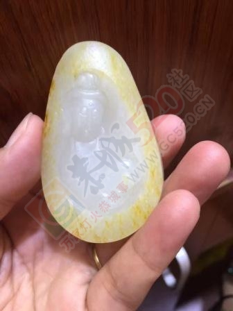 闲置65克新疆和田玉籽料作品观音菩萨512 / 作者:晚霞行千里 / 帖子ID:177559
