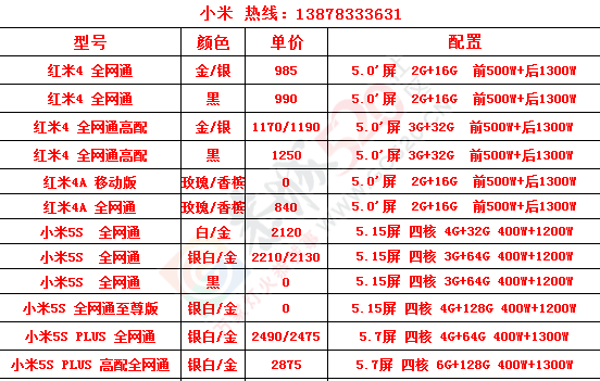 2月15日品牌手机报价867 / 作者:机器 / 帖子ID:191916