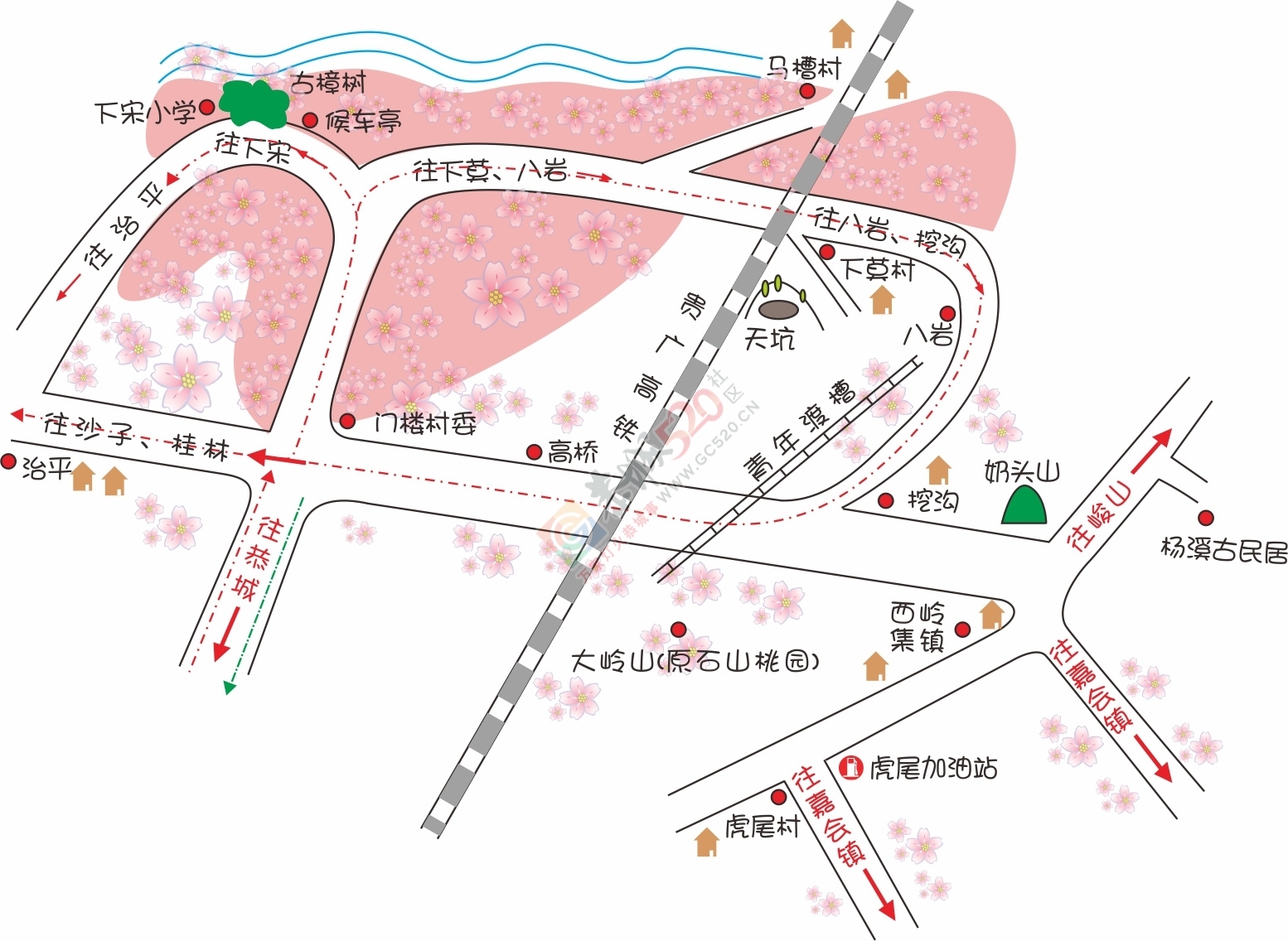 今日花讯：嘉会太平村的桃花已慢慢绽放，周末一起赏花约吗？！198 / 作者:社区小编 / 帖子ID:193155