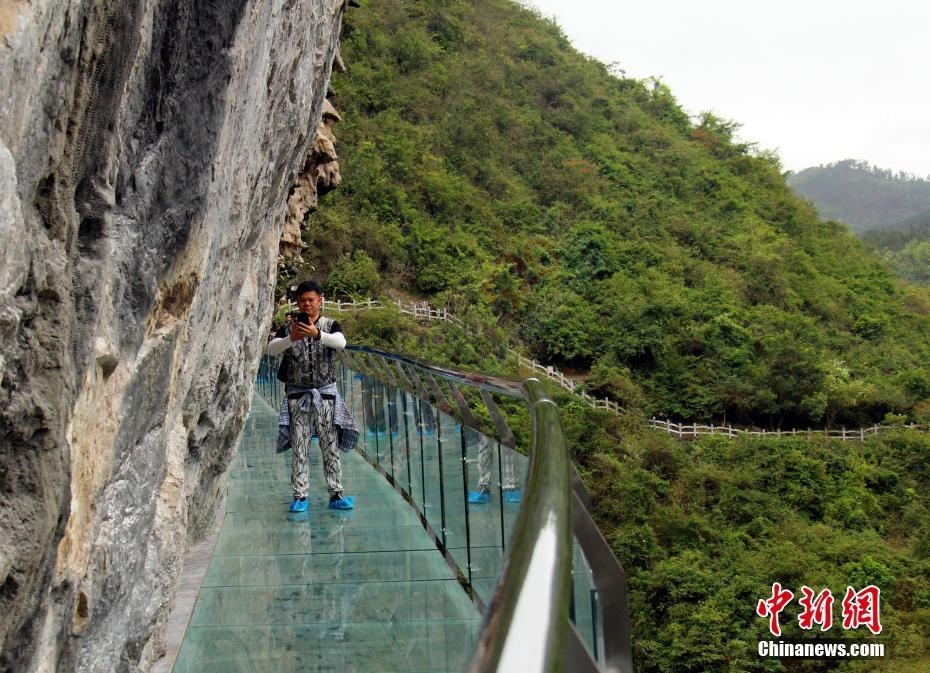 三月三不知道去哪，看看这里，广西最长玻璃栈道试运行 最高悬空60米  （转载新浪网）741 / 作者:一路坚持 / 帖子ID:199180