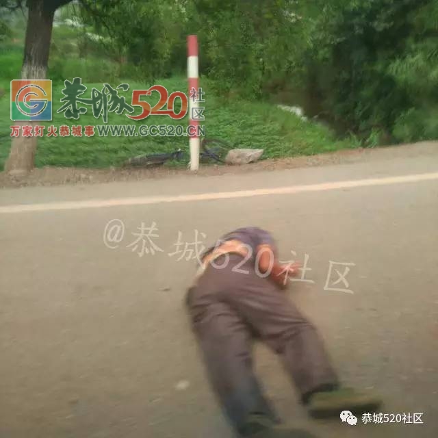 西岭杨柳村附近一老人骑单车被撞，倒地不起，单车直接被撞飞到路边180 / 作者:社区小编 / 帖子ID:232501