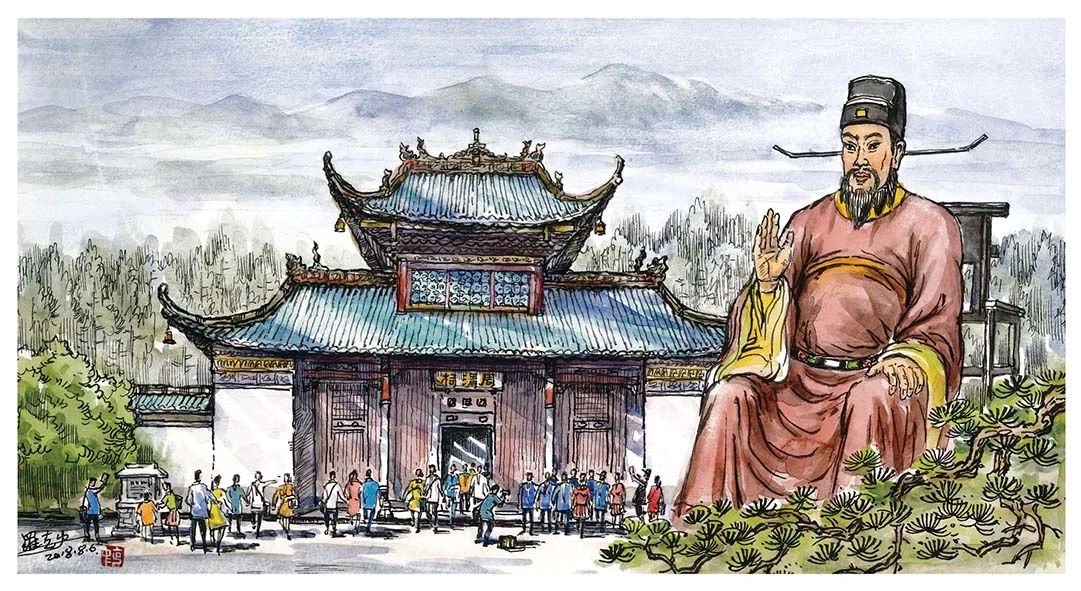 恭城金秋柿柿如意，手绘瑶乡幅幅顺心139 / 作者:箩筐索 / 帖子ID:269610