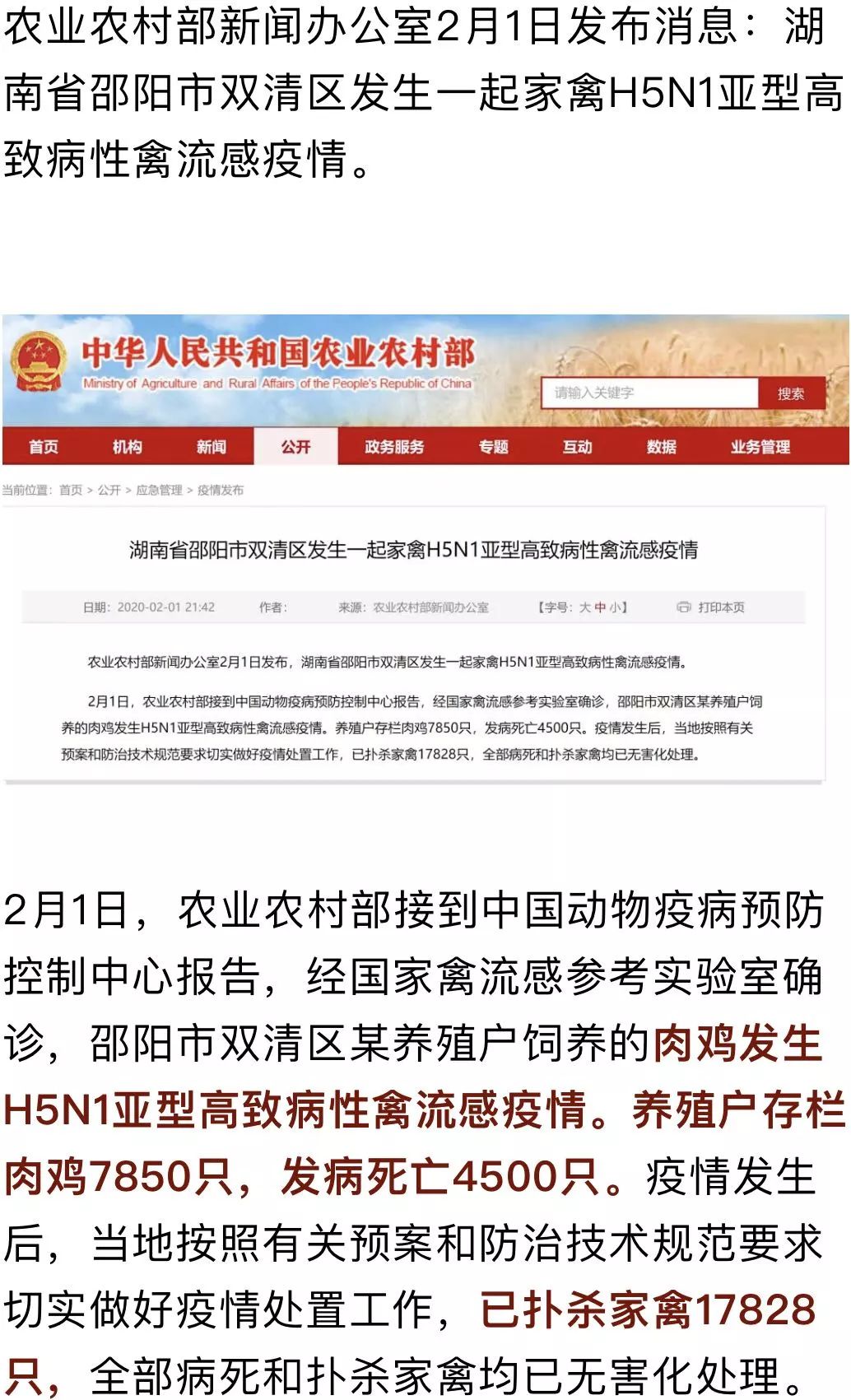 湖南发生一起H5N1禽流感疫情，已扑杀家禽17828只693 / 作者:一条龙 / 帖子ID:270435