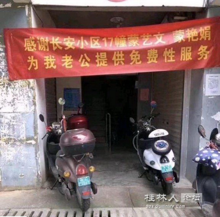 桂林人论坛上这横幅给力啵！800 / 作者:平安大叔 / 帖子ID:271183