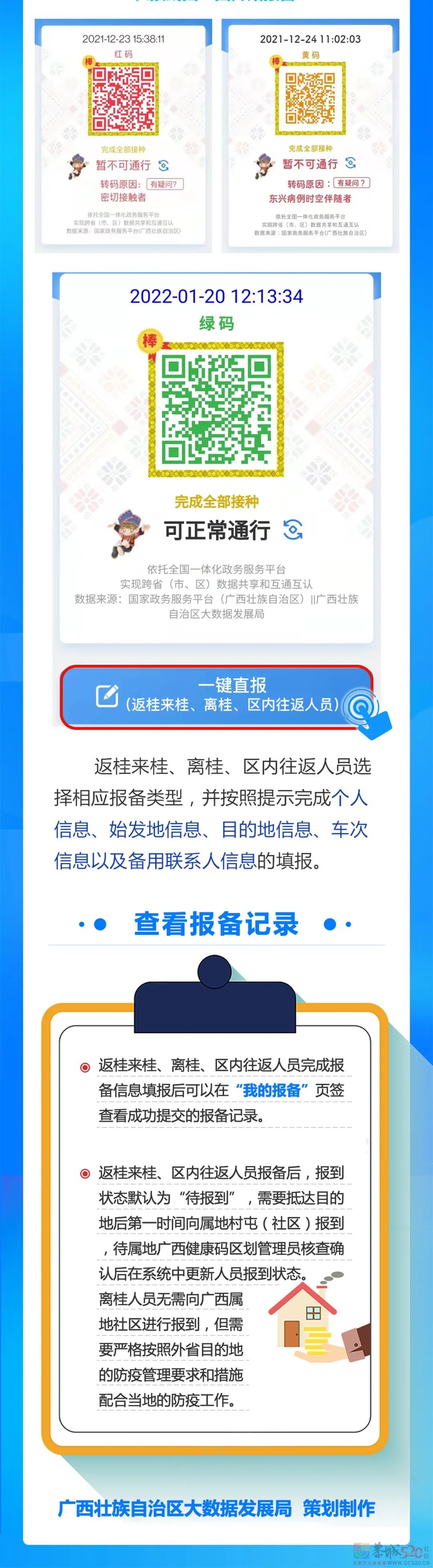 广西健康码再！升！级！返桂来桂一键报备→361 / 作者:论坛小编01 / 帖子ID:292190