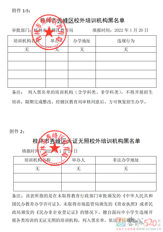 桂林最全校外培训机构黑白名单公布！876 / 作者:论坛小编01 / 帖子ID:292356