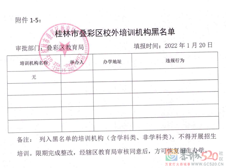 桂林最全校外培训机构黑白名单公布！560 / 作者:论坛小编01 / 帖子ID:292356
