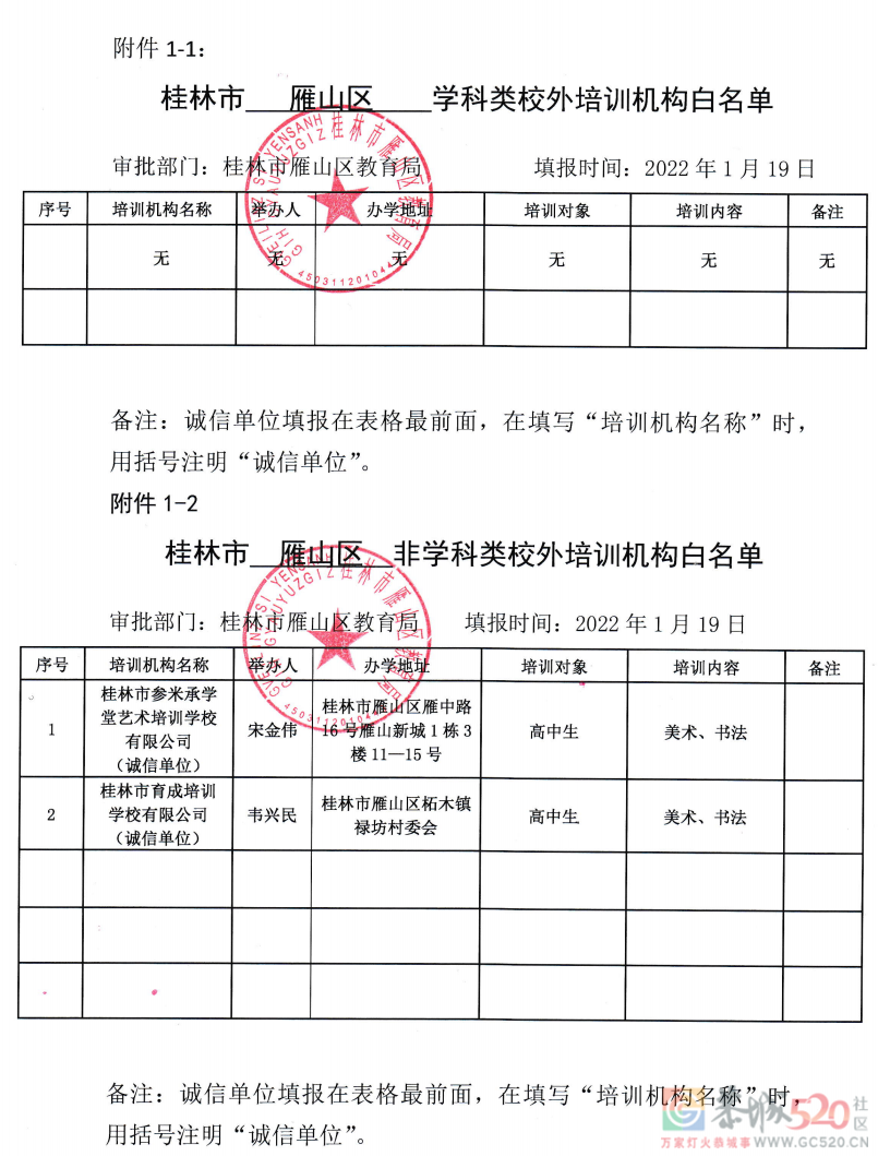桂林最全校外培训机构黑白名单公布！760 / 作者:论坛小编01 / 帖子ID:292356