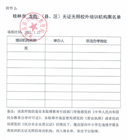 桂林最全校外培训机构黑白名单公布！612 / 作者:论坛小编01 / 帖子ID:292356