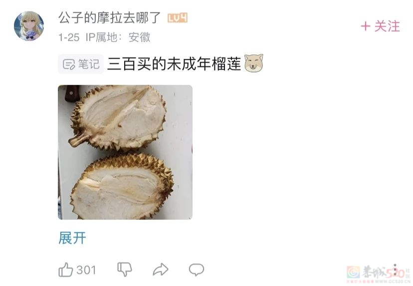 我在B站看人开榴莲，提前领悟世事无常59 / 作者:儿时的回忆 / 帖子ID:307186