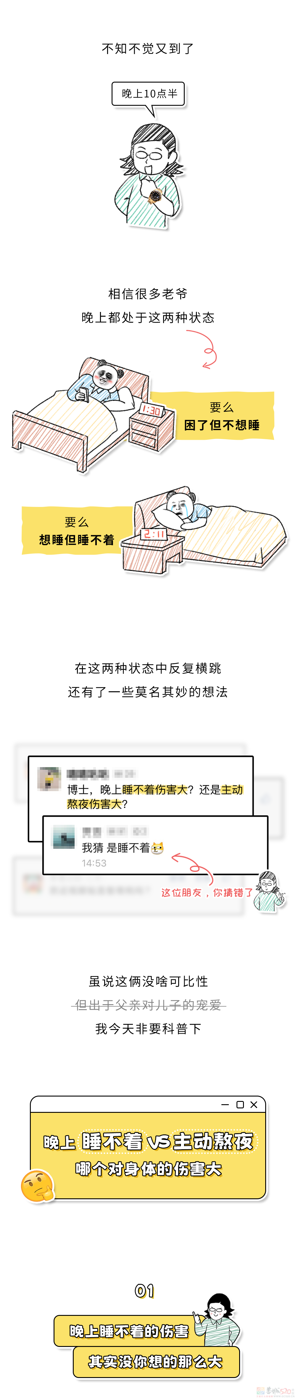 晚上睡不着 VS 主动熬夜，哪个伤害更大？763 / 作者:儿时的回忆 / 帖子ID:312809