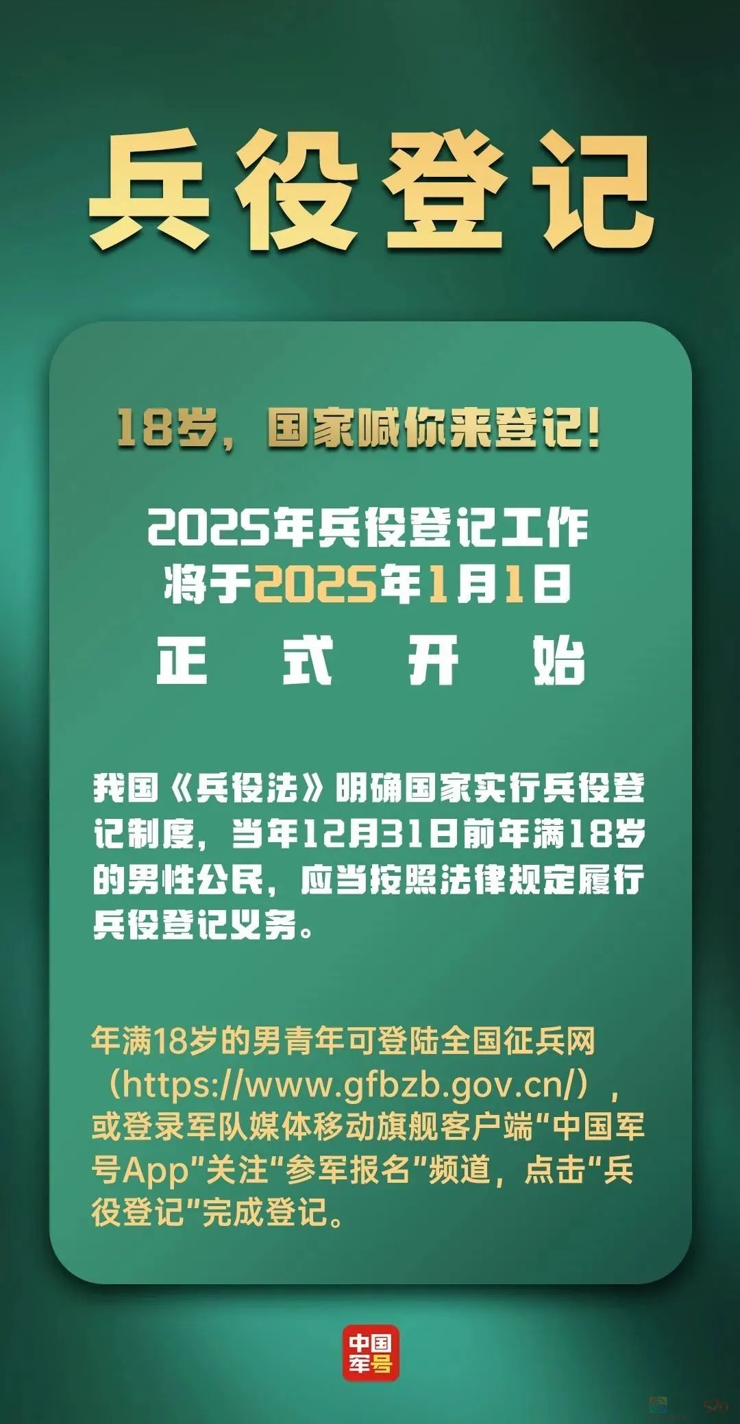 明年1月1日全面开始！广西适龄男子都要登记925 / 作者:尹以为荣 / 帖子ID:318136