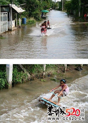 泰国水灾中的人民智慧!绝对亮瞎你的双眼！951 / 作者:请叫我宅男先生 / 帖子ID:5080