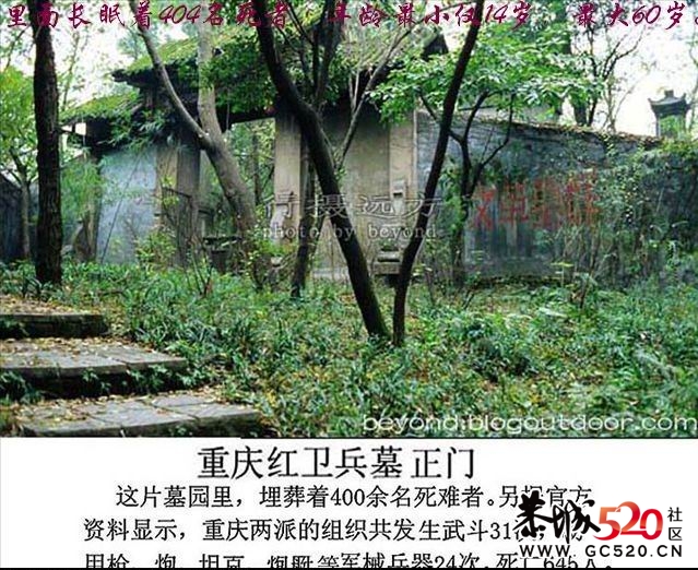 不能忘记的历史；有感于重庆红卫兵公墓被列为市级文物。474 / 作者:平安大叔 / 帖子ID:7298