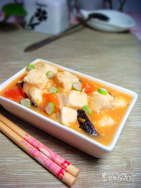 西红柿烧豆腐【给伤病员的清淡美食】683 / 作者:爱笑的眼睛 / 帖子ID:10681