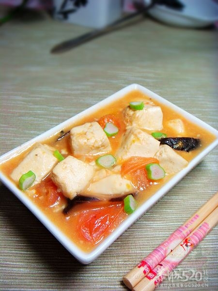 西红柿烧豆腐【给伤病员的清淡美食】689 / 作者:爱笑的眼睛 / 帖子ID:10681