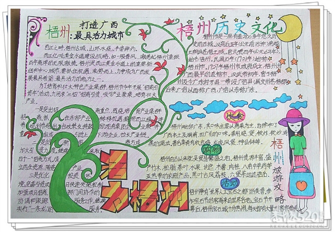 梧州市第二届手抄报比赛作品567 / 作者:华灯初上 / 帖子ID:11563