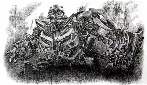 OY钢笔画手绘变形金刚 震撼！882 / 作者:结局、丆過如此 / 帖子ID:22188