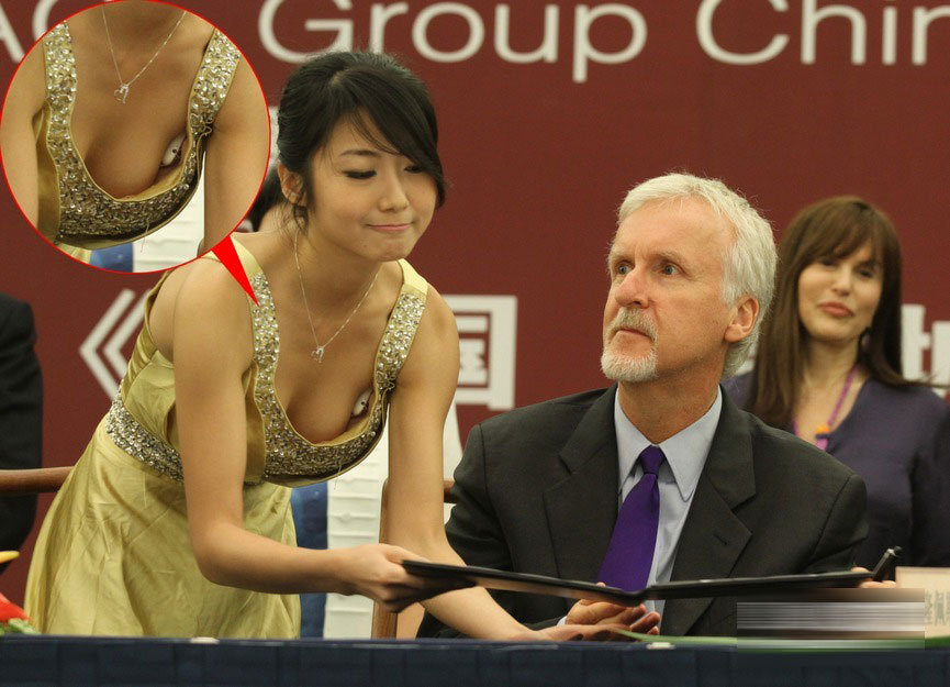 卡梅隆来京合拍3D电影 礼仪小姐性感装束吸睛638 / 作者:十滴水 / 帖子ID:24748