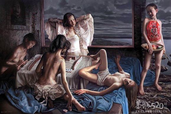 这张连外国人也叫好的中国诡异的油画，你能看懂她的含义吗？346 / 作者:淘气蜻蜓 / 帖子ID:60725