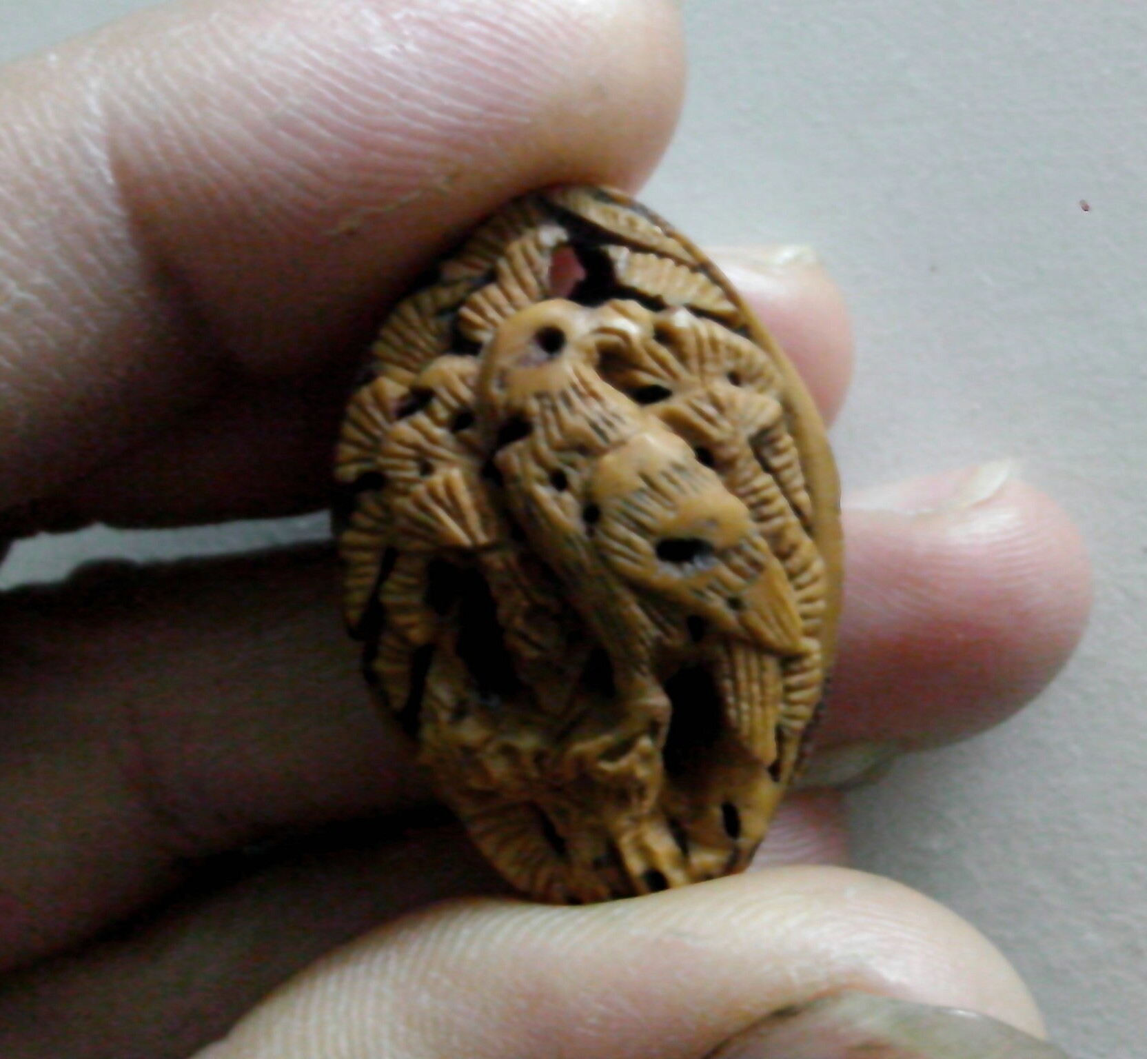 桃核随形雕了两只鸟！568 / 作者:排散 / 帖子ID:97778