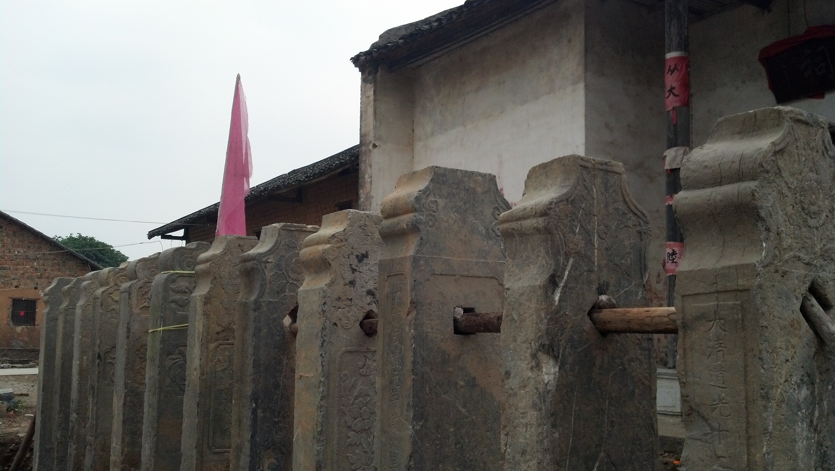 加会太平村：谢氏宗祠古石桅杆修复工作开始887 / 作者:东岭樵歌 / 帖子ID:100722