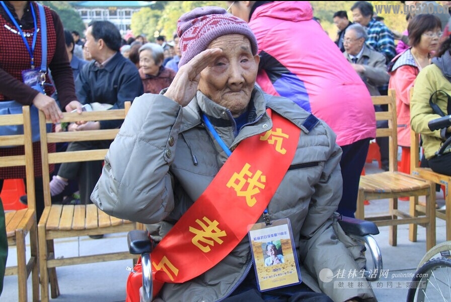 桂林社会各界纪念桂林抗日保卫战70周年 11位抗战老兵出席997 / 作者:九命猫 / 帖子ID:105701