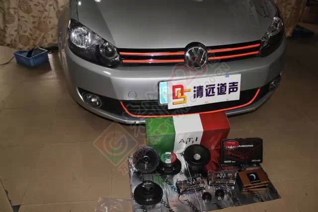 清远道声汽车音响改装—大众高尔夫再次升级意大利ATI巨浪两分频套装喇叭96 / 作者:穆梓柔 / 帖子ID:117989