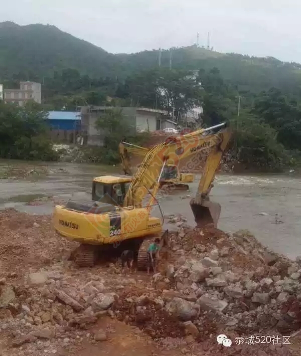恭城孟家大桥近日拆除重建，乐家寨便桥却又被大水冲垮了631 / 作者:社区小编 / 帖子ID:128122