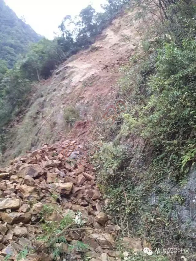 洗脚岒西岭岗突遇山体滑坡道路中断，恭城公路局及时派人处理获群众点赞379 / 作者:社区小编 / 帖子ID:128289