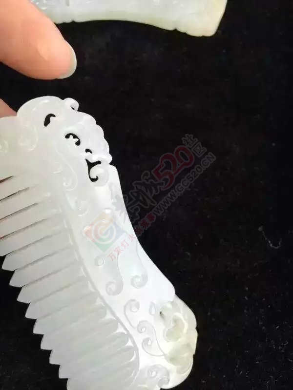 出手和田白玉籽料龙凤梳子，967 / 作者:发如雪 / 帖子ID:128629