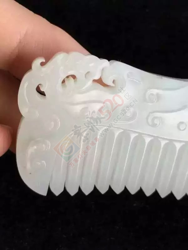 出手和田白玉籽料龙凤梳子，539 / 作者:发如雪 / 帖子ID:128629