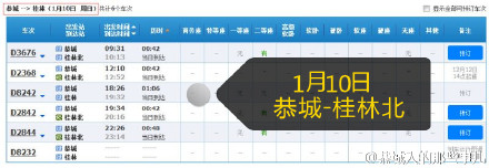 明年1月10号起恭城-桂林北往返的动车骤减248 / 作者:逢时 / 帖子ID:159538