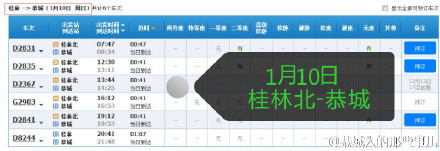 明年1月10号起恭城-桂林北往返的动车骤减606 / 作者:逢时 / 帖子ID:159538