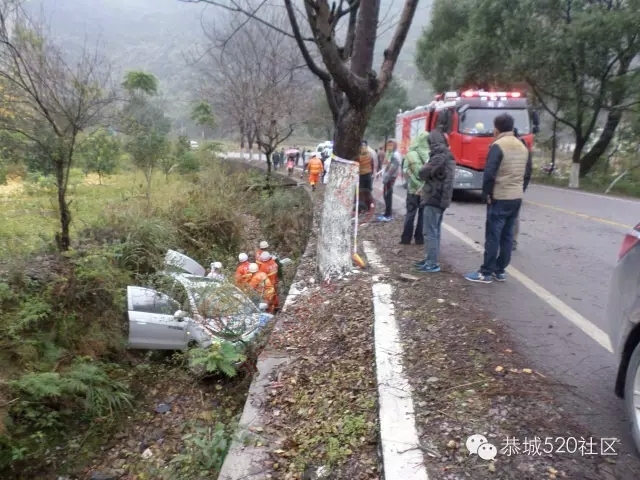 这个才险火！昨天下午在恭城定岗坳发生车祸，车子翻下沟子底，两人挂彩。863 / 作者:社区小编 / 帖子ID:161259